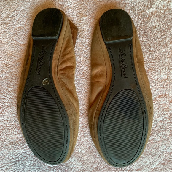 Vintage Lucky Brand Emmie Tan Leather Ballet Flats - Picture 3 of 3